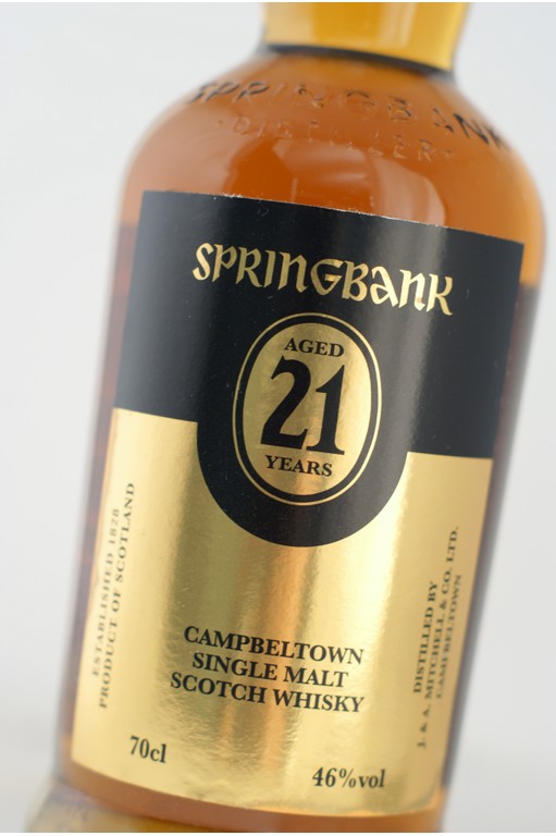 Springbank 21 Year Old Single Malt Whisky 2021 Release 